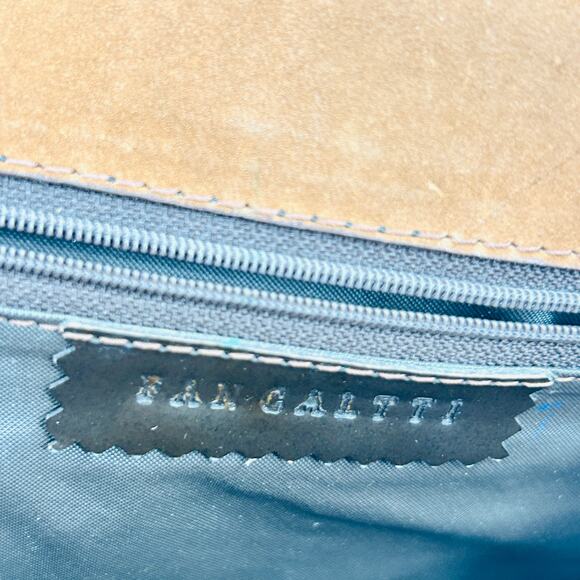 Vintage 90s Fangalitti Caramel Yellow Leather Classic Structured Purse - Picture 7 of 7